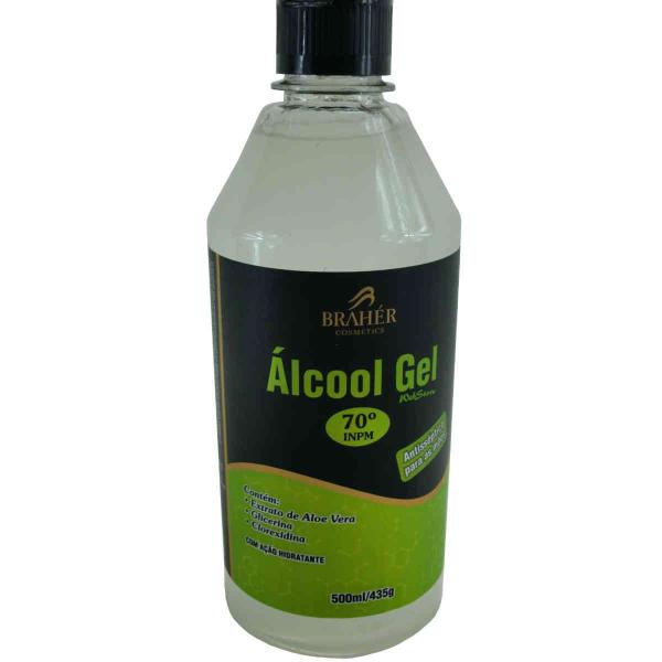 Imagem de Álcool Gel 70 Antisséptico 500ml + Clorexidina + Aloe Vera gel Hidratante