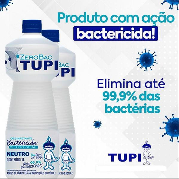 Imagem de Álcool líquido TUPI ZEROBAC Neutro Caixa Com 12 x 1 Litro