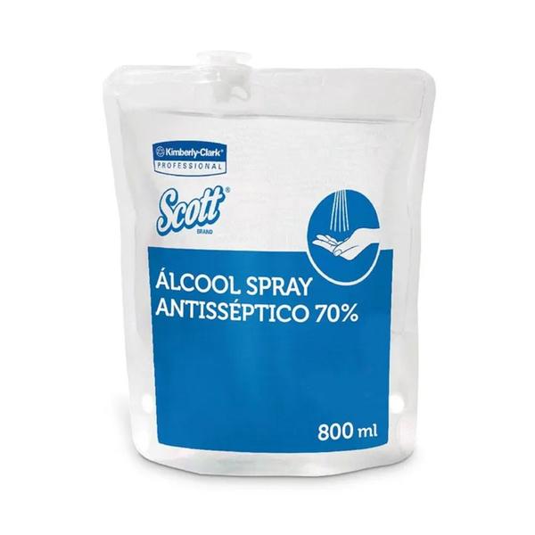 Imagem de Álcool Spray Antisséptico Scott Bactericida Refil c/ 800ml