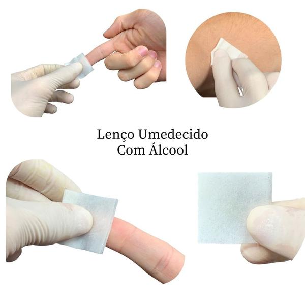 Imagem de Alcool Swab Gaze Alcool 70% Esteril Lenço Umedecido Com 100 Unidades