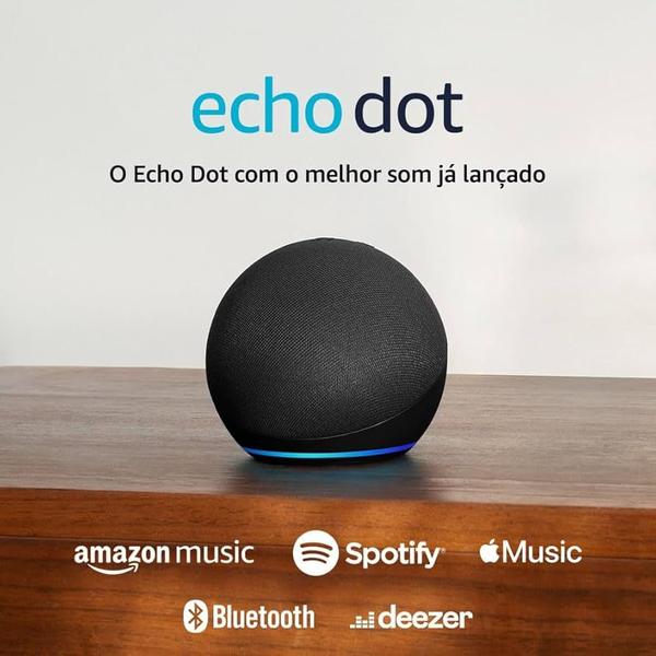 Imagem de Alexa caixa de som Amazon Echo Dot 5 Geração Bluetooth - Black