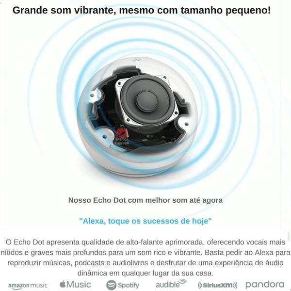 Imagem de Alexa Echo Dot 5 Geração Novo Processador E Som Lançamento