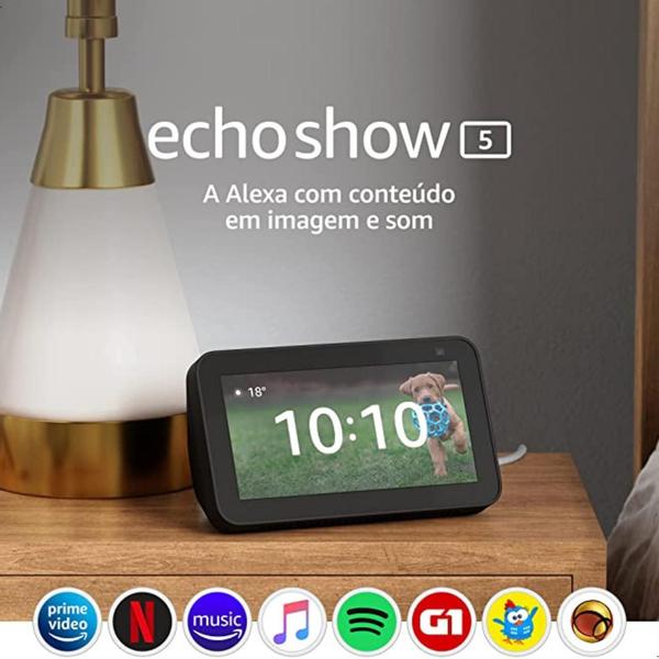 Imagem de Alexa Echo Show 5 2 Geração 5,5P Display Smart Câmera 2 Mp