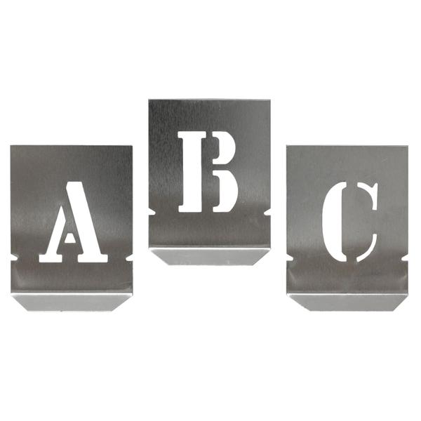 Alfabeto Chapa Vazada para Pintura Aço 80 mm - 27 peças - Noll - Amatools Imagem de Alfabeto Chapa Vazada para Pintura Aço 80 mm - 27 peças