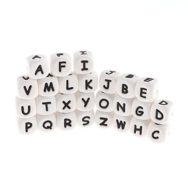 Imagem de Alfabeto de Silicone para Bebês - 26 Letras para Nome Personalizado DIY