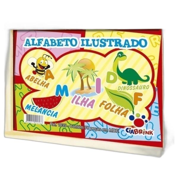 Imagem de Alfabeto Ilustrado Cx em Madeira