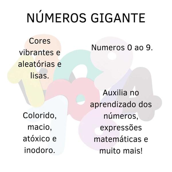 Imagem de Alfabeto Letras Numeros Vogais Gigantes 21cm 41 peças