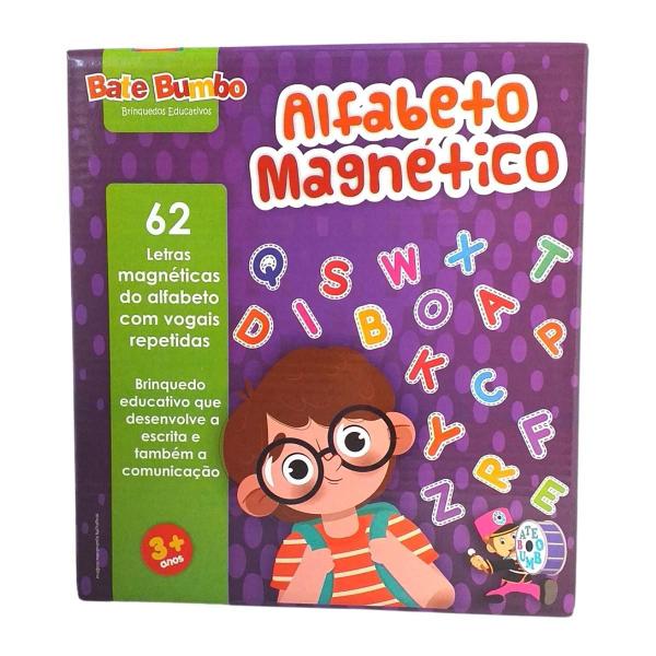 Imagem de Alfabeto Magnético Letras c/ Imã  Alfabetização Brinquedo Educativo - Bate Bumbo - 3 anos