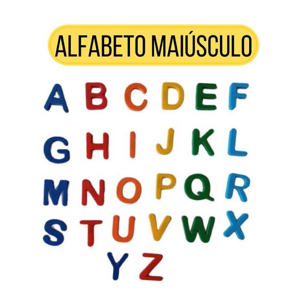Imagem de Alfabeto Magnético Letras Números Educativo Imã Infantil
