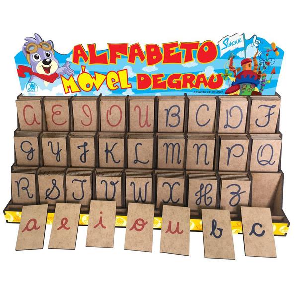 Alfabeto Movel Degrau Letra Cursiva Educativo Alfabetizacao Simque 415 Imagem de Alfabeto Movel Degrau Letra Cursiva Educativo Alfabetizacao Simque 415