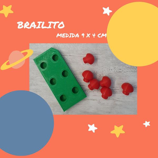 Alfabeto Móvel Em Braile + Brailito Célula Simulada - Paes & Almeida Imagem de Alfabeto Móvel Em Braile + Brailito Célula Simulada