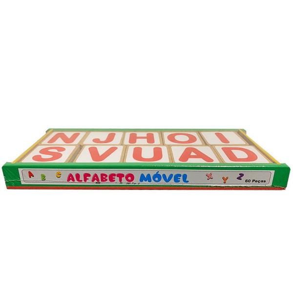 Alfabeto Móvel em MDF com 60 Pecas - Alfabetização - TRALALA Imagem de Alfabeto Móvel em MDF com 60 Pecas - Alfabetização