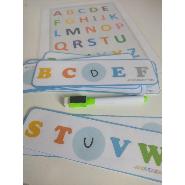 Imagem de Alfabeto para crianças material pedagógico sequência alfabética jogo de letras
