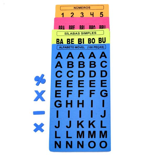 Imagem de Alfabeto, Sílabas Simples, Sílaba Complexa E Números 375 Pç