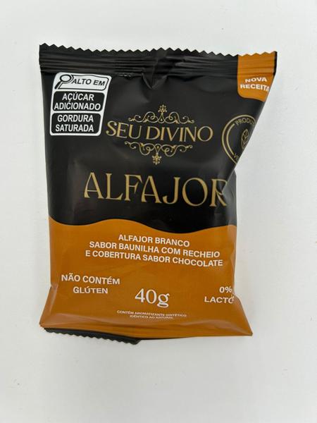 Imagem de Alfajor Baunilha Com Recheio E Cobertura De Chocolate Seu Divino 40 g