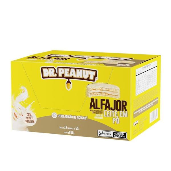 Imagem de Alfajor Dr Peanut Com Whey Protein (12X55G) - - Dr. Peanut