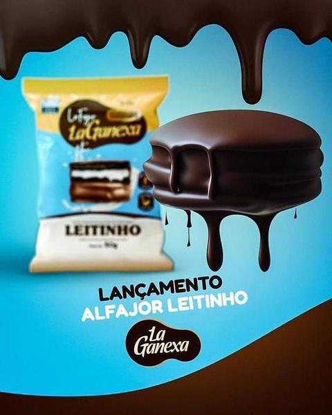 Imagem de Alfajor La Fajor Leitinho Com Whey La Ganexa 50G -