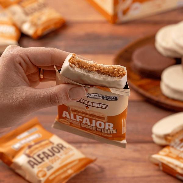 Imagem de Alfajor Sabor Doce Leite Cobertura Chocolate Branco Caixa 12