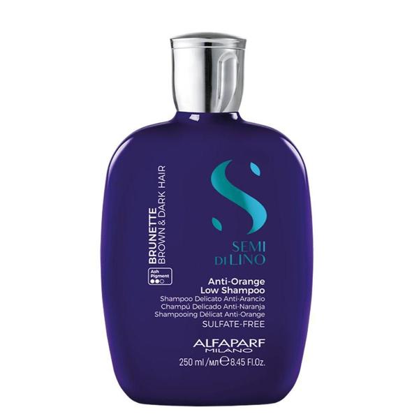 Alfaparf Semi Di Lino Brunette Anti-Orange Low Shampoo 250ml Imagem de Alfaparf Semi Di Lino Brunette Anti-Orange Low Shampoo 250ml