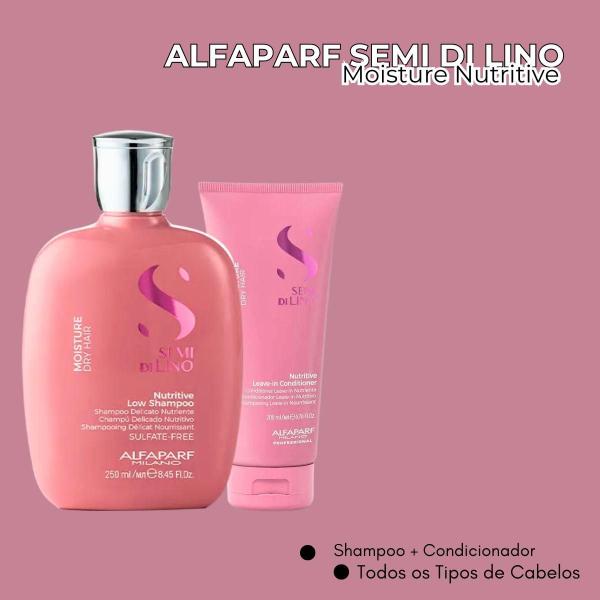 Imagem de Alfaparf Semi di Lino Moisture Nutritive Shampoo + Condicionador Pequeno