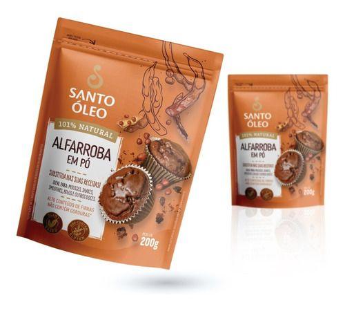 Alfarroba Em Pó 2 X 200g Santo Óleo Imagem de Alfarroba Em Pó 2 X 200g Santo Óleo