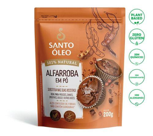 Alfarroba Em Pó 2 X 200g Santo Óleo Imagem de Alfarroba Em Pó 2 X 200g Santo Óleo