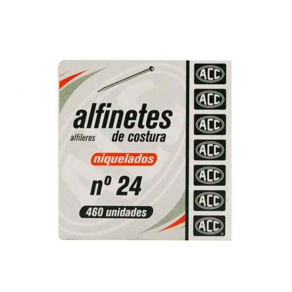 Imagem de Alfinete Costura N24 Niquelado 50g  - Acc