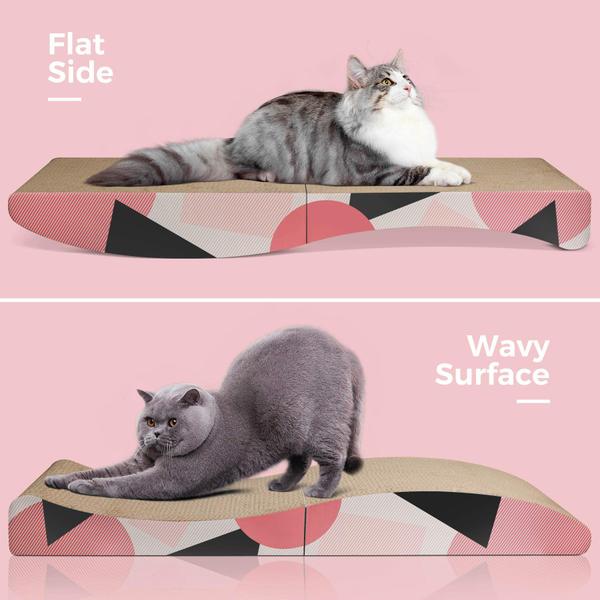 Imagem de Alfinete de papelão dobrável curvo Cat Scratching Pad ComSaf Wave