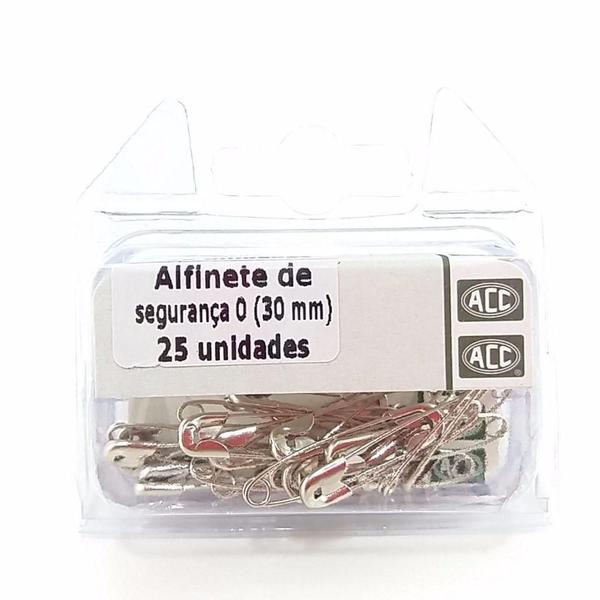 Imagem de Alfinete de Segurança 0 (30mm) Niquelado com 25 unidades - ACC