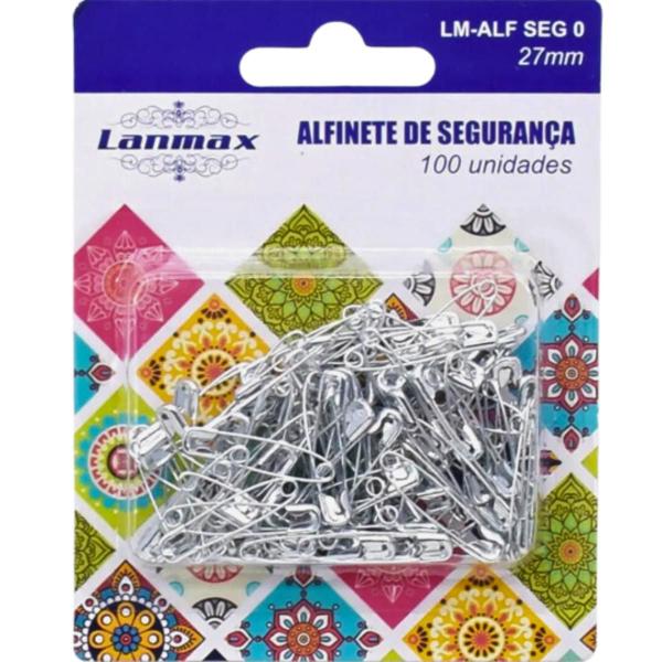 Imagem de Alfinete de Segurança 27mm com 100 unidades - LM-ALF SEG 0