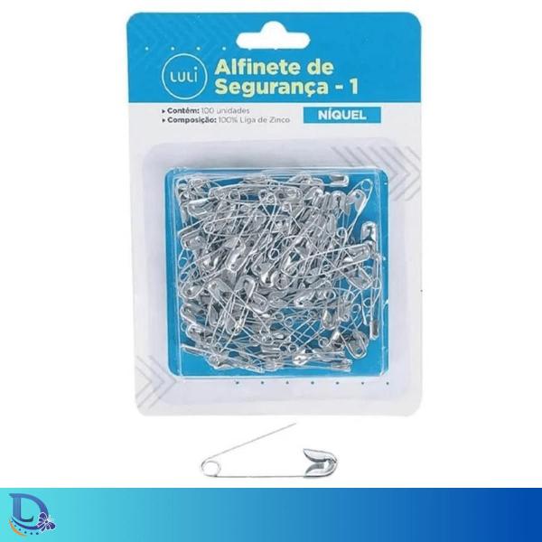 Alfinetes de Segurança Nº 1 - Dourado - 100 unidades 3,0cm Imagem de Alfinetes de Segurança Nº 1 - Dourado - 100 unidades 3,0cm