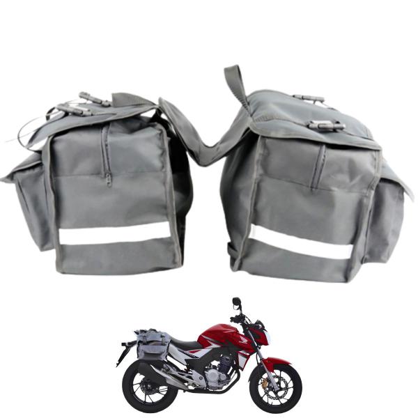 Imagem de Alforge Bau Bolsa Traseira Universal 40l moto cb 250 twister