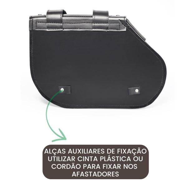 Imagem de Alforge Bolsa Lateral Para Moto Custom 32L + Afastador Royal Enfield Meteor 350