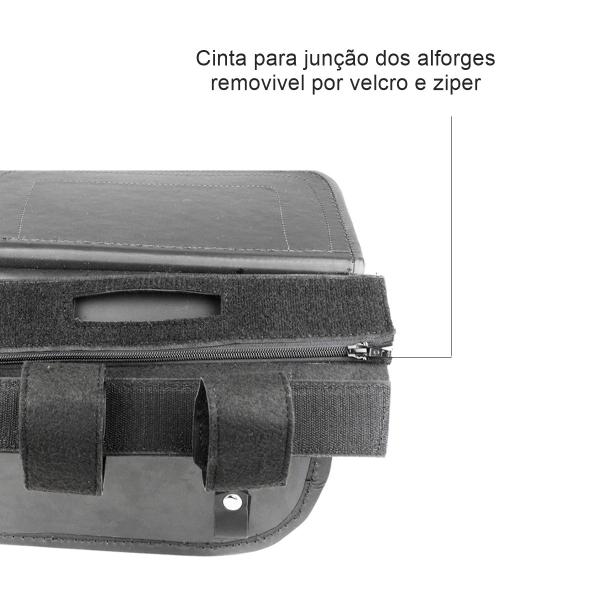 Imagem de Alforge Lateral Botinha 18 litros Par  + Afastador Suporte de Alforge Harley Davidson Dyna Par