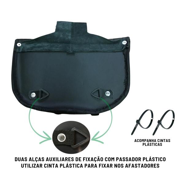 Alforge Mala Bolsa Em Couro 48 Litros Par + Afastador Suporte Moto Royal Enfield Meteor 350 - Tondin Forza Imagem de Alforge Mala Bolsa Em Couro 48 Litros Par + Afastador Suporte Moto Royal Enfield Meteor 350