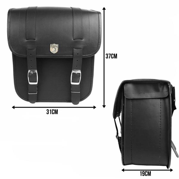 Imagem de Alforge Mala Bolsa Lateral 44 Litros Quadrado + Afastador Suporte Honda VT 750 Shadow Par