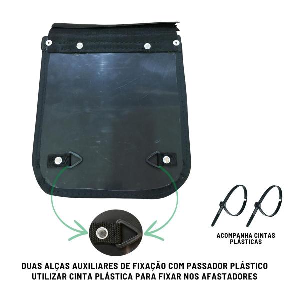 Imagem de Alforge Mala Bolsa Lateral 44 Litros Quadrado + Afastador Suporte Kawasaki Vulcan 900 Par