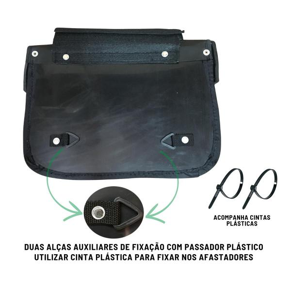 Imagem de Alforge Mala Bolsa Lateral 50 Litros + Afastador Suporte Harley Davidson Dyna Par