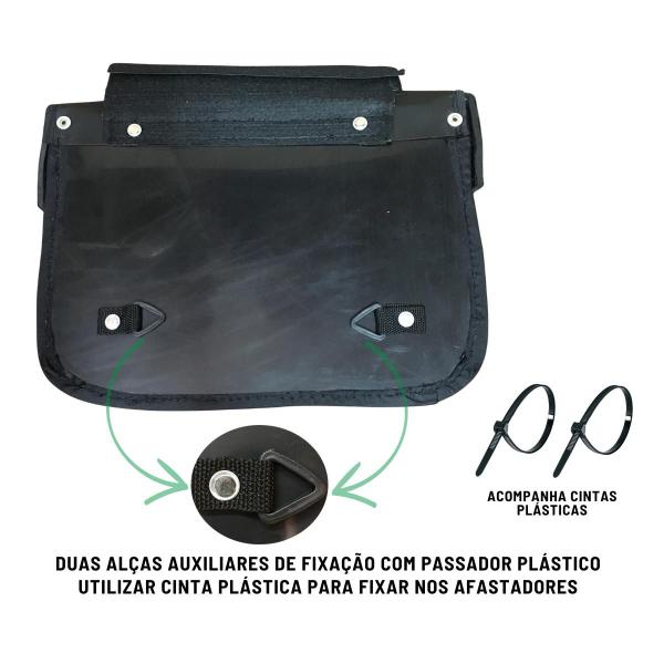 Imagem de Alforge Mala Bolsa Lateral 50 Litros Cravo + Afastador Suporte Honda VT 750 Shadow 2006 Até 2010 Par