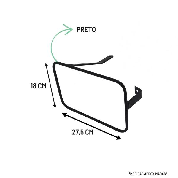 Imagem de Alforge Mala Bolsa Lateral Losango 64 Litros Cravos + Afastador Suporte Royal Enfield Himalayan 400 Par