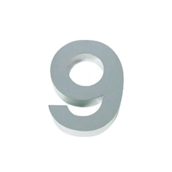 Algarismo "9" 150mm inox polido - Laser Tech Imagem de Algarismo "9" 150mm inox polido - Laser Tech