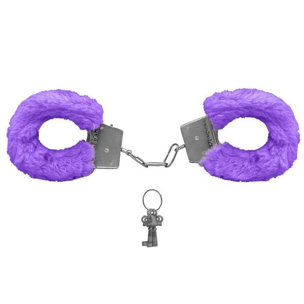 Imagem de Algemas de Metal com Pelúcia Linha Hand Cuffs - Roxo - Sexy Import