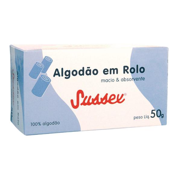 Imagem de Algodão Em Rolo Hidrófilo 50g Macio E Absorvente - Sussex