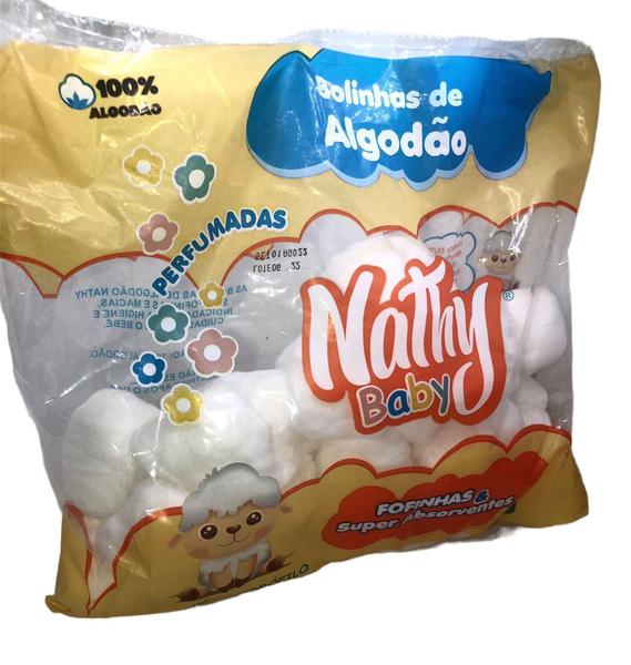 Imagem de Algodão Hidrófilo Nathy Bolinha Com 40g C/10 Unidades