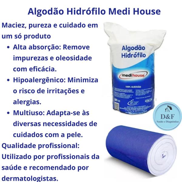 Imagem de Algodao Hidrofilo Rolo 500g - Medihouse