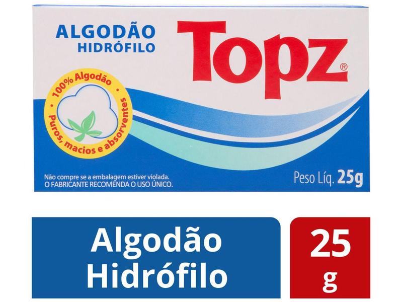 Imagem de Algodão Hidrófilo Rolo Topz 25g