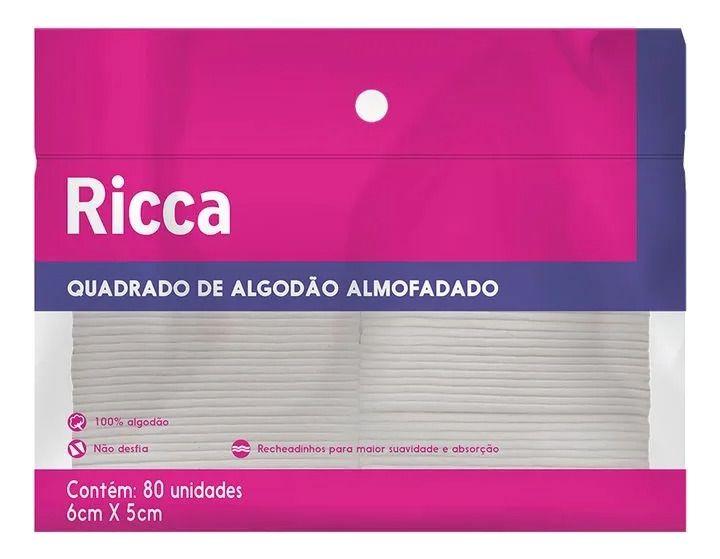 Imagem de Algodão Ricca Quadradinho Almofadado C/80 Unidades