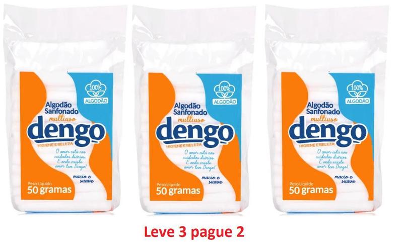 Imagem de Algodão Sanfonado Multiuso Dengo 50gr  (leve3 Pague2)