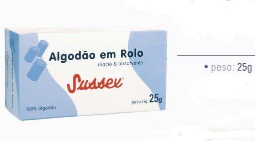 Imagem de Algodão Sussex Caixinha - 25g de Algodão Hidrófilo 100% Puro