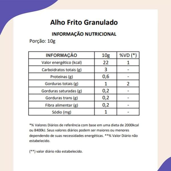 Alho Frito Granulado 100g - Greenz Imagem de Alho Frito Granulado 100g
